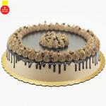 Round design chocolate cake