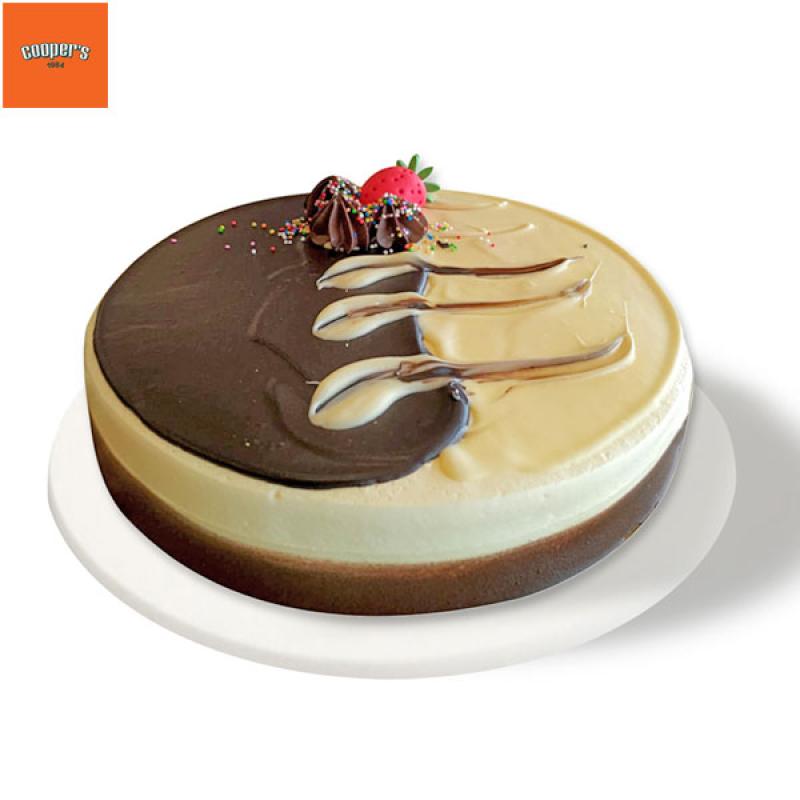 Chocolate vanilla cake from Coopers