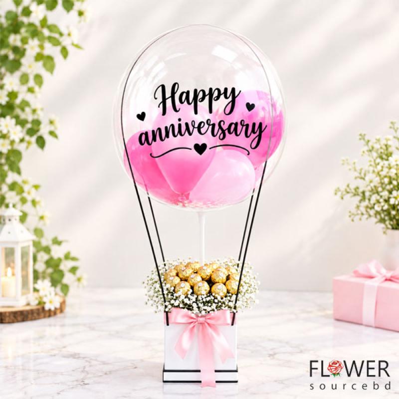 Hot Air Balloon With Ferrero Rocher Chocolates