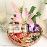 Lily Basket with Chocolates