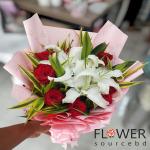 White Lily & Red Roses