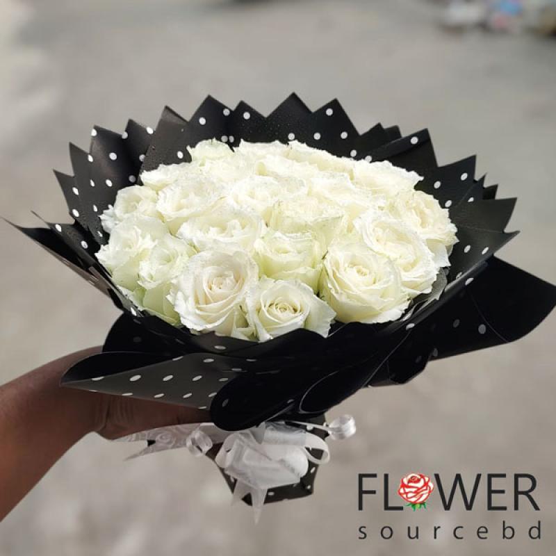 White Whisper-White Flower Bouquet