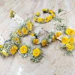 Haldi Floral Jewellery Set – Elegant Flower Accessories for the Bride