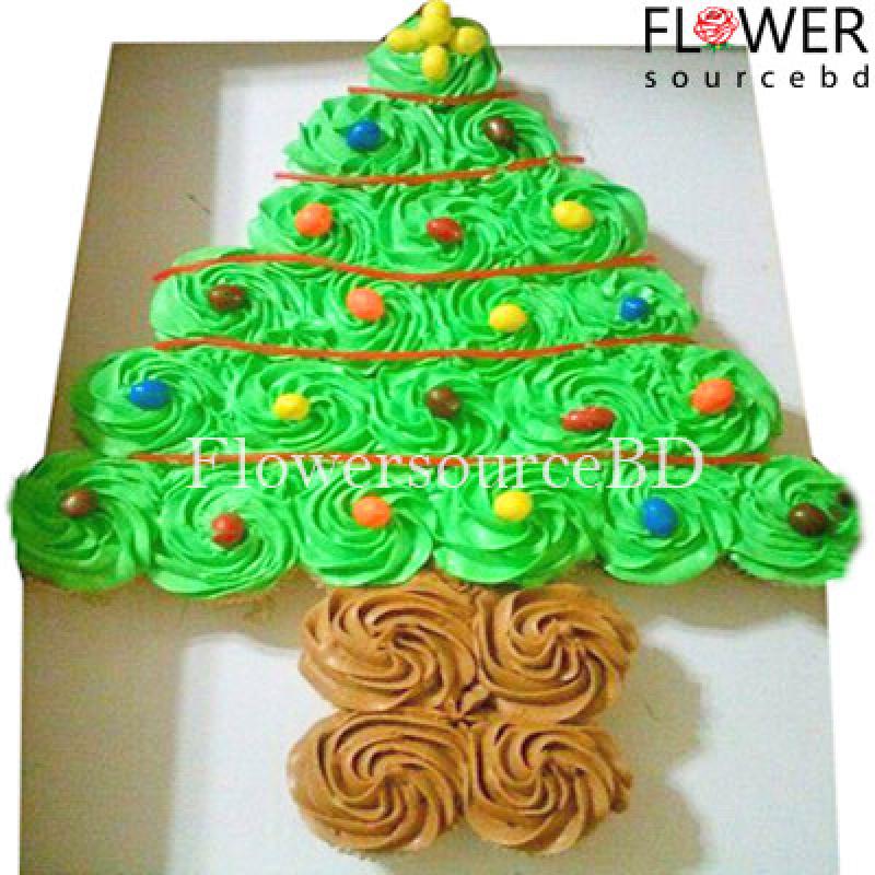 Christmas Tree shape Cupcake