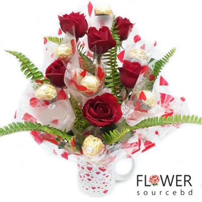 Valentine chocolate bouquet