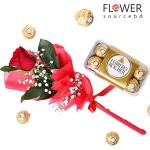 Single Roses With Cocholate