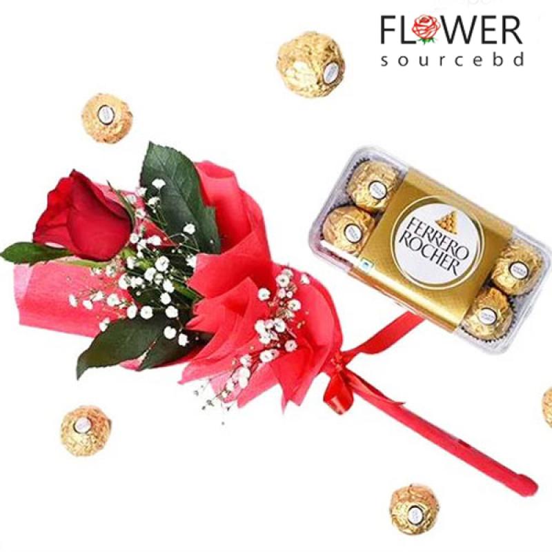 Single Roses With Cocholate