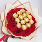 Stunning Chocolate And Roses Bouquet
